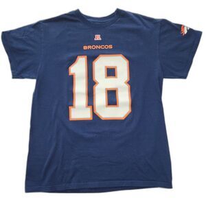 NFL Denver Broncos Peyton Manning 18 Football T-Shirt Size M